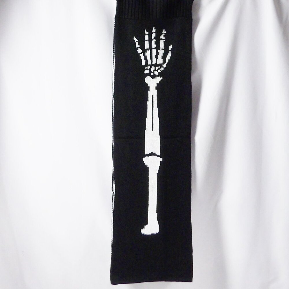 Black & White REVERSIBLE Skelton Arm Scarf NEW